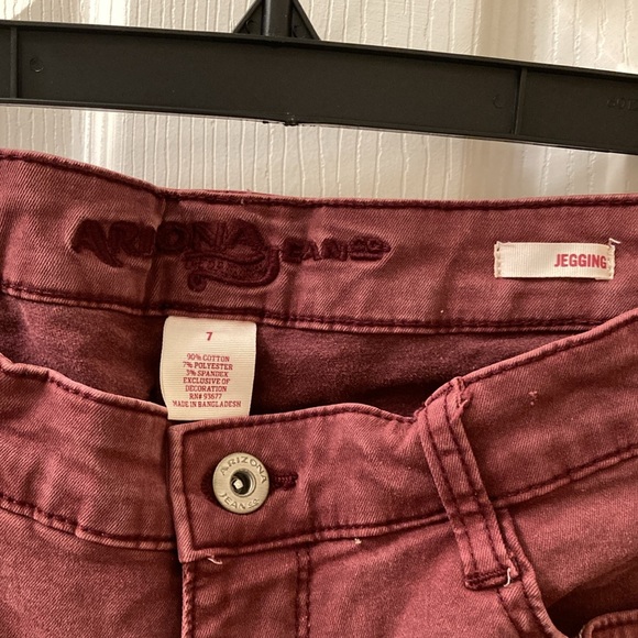 Burgundy Arizona Jegging Jeans - Picture 2 of 3